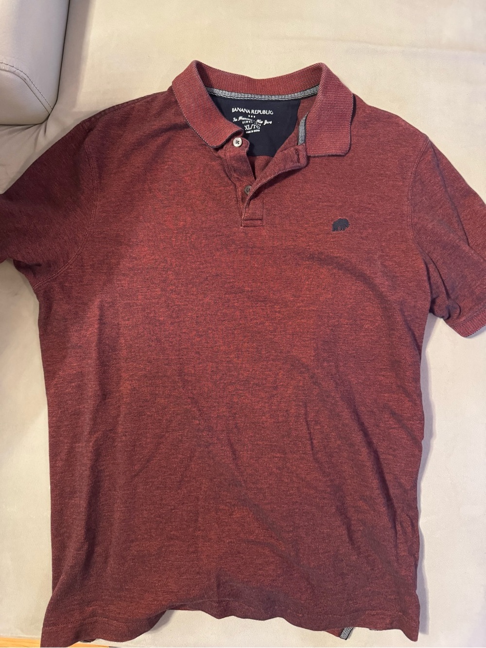 Banana Republic Men’s Heathered Burgundy Polo
